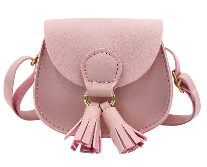 JUMISEE Kids Girls Toddler Mini Shoulder Purse Crossbody Bag with Tassel - Image 1